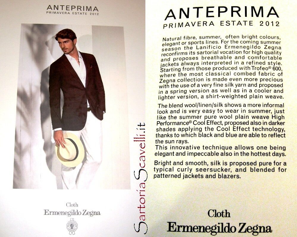 Catalogo Cloth Ermenegildo Zegna Primavera-Estate 2012
